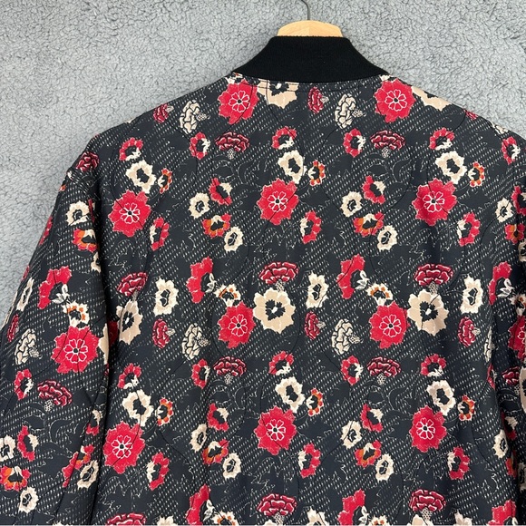Club Monaco Floral Pattern Jacket - Black, Red, White Men’s Large - Picture 12 of 13